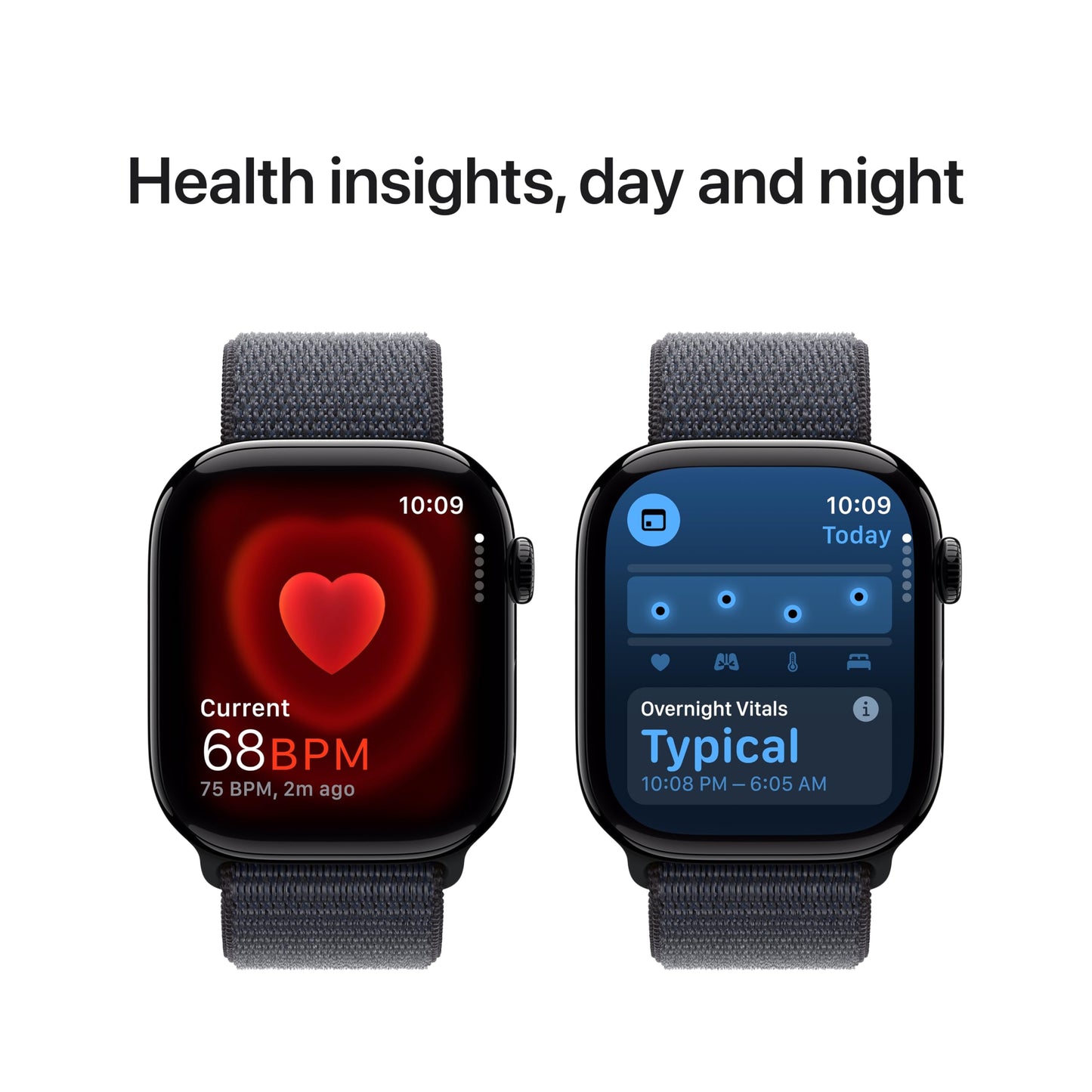 Apple Watch Series 10 [GPS 42mm case] Smartwatch with Jet Black Aluminium Case with Black Sport Band - S/M. Fitness Tracker, ECG App, Always-On Retina Display, Water Resistant