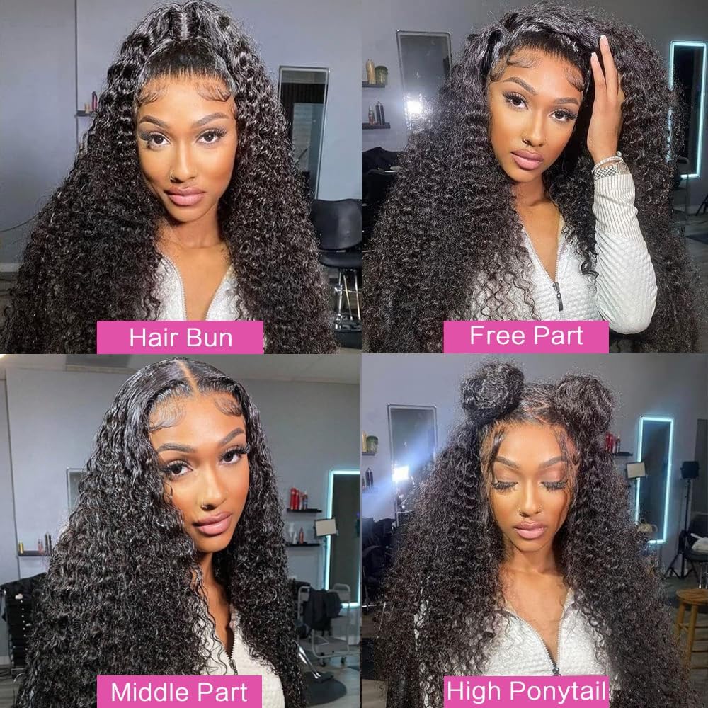 30 Inch Deep Wave Lace Front Wig – 13x6 HD Transparent, 200% Density Human Hair, Pre-Plucked Glueless Water Wave Wig