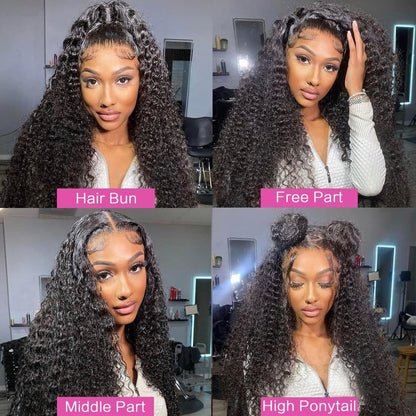 30 Inch Deep Wave Lace Front Wig – 13x6 HD Transparent, 200% Density Human Hair, Pre-Plucked Glueless Water Wave Wig