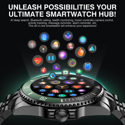 2025 DA GPT Smart Watch with Bluetooth Call,1.19-inch AMOLED Display, 24/7 Heart Rate, Blood Oxygen, Blood Pressure, Sleep Monitor, 107 Sports Fitness Tracker, Compatible Android and iOS Silver Gold