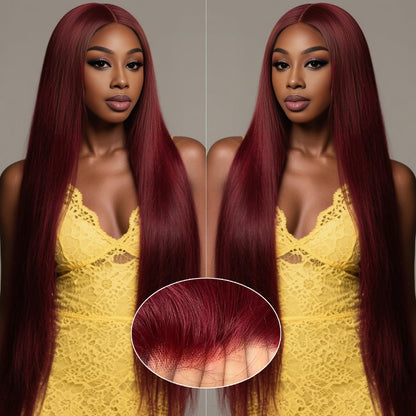 30 Inch 5x5 HD Lace Closure Wigs Human Hair 220 Density Wear and Go Glueless Wigs Human Hair Pre Plucked Pre Cut with Baby Hair Bleached Knots 12A Ready to Wear Straight Wigs for Beginners