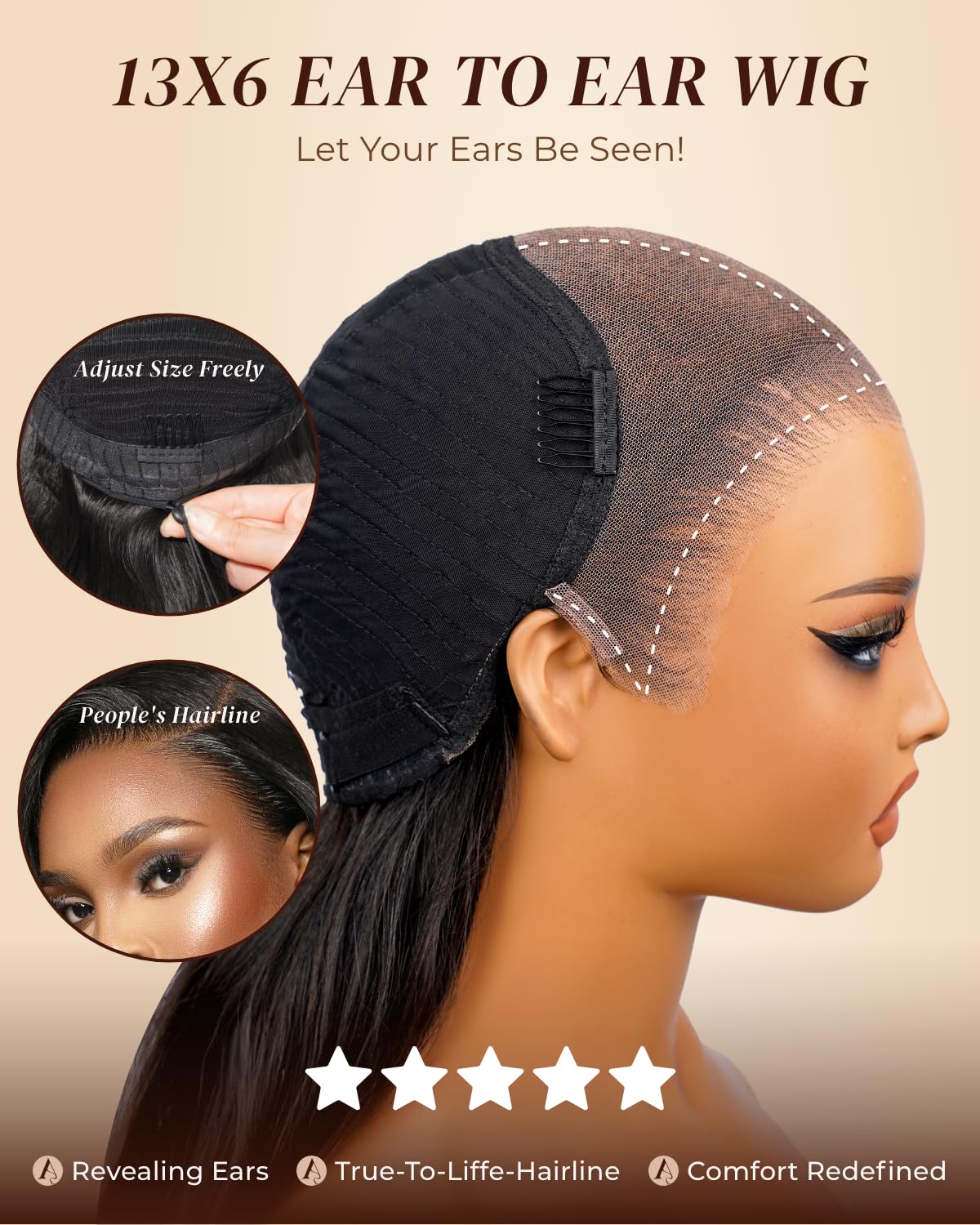 Arabella 13x6 HD Lace Body Wave Glueless Wigs Human Hiar Pre Plucked Pre Cut 210% Density Ear to Ear Full Lace Closure Wear and Go Wig Pre Everything Bleached Knots 20 inches