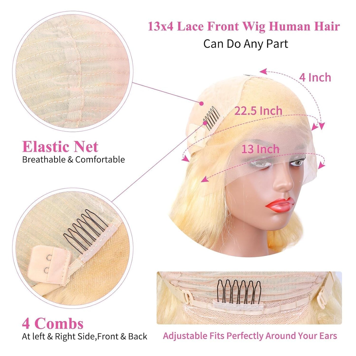 30 Inch Deep Wave Lace Front Wig – 13x6 HD Transparent, 200% Density Human Hair, Pre-Plucked Glueless Water Wave Wig