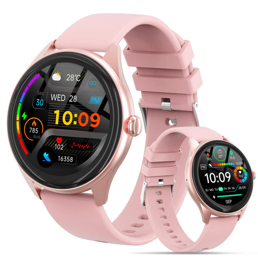 Smart Watches for Women Men, 1.39" HD IPS Touchscreen Smartwatch with 120 Sports Modes, Heart Rate/Sleep Monitor, IP67 Waterproof, Bluetooth Call & Music Control for iPhone/Android (Black)
