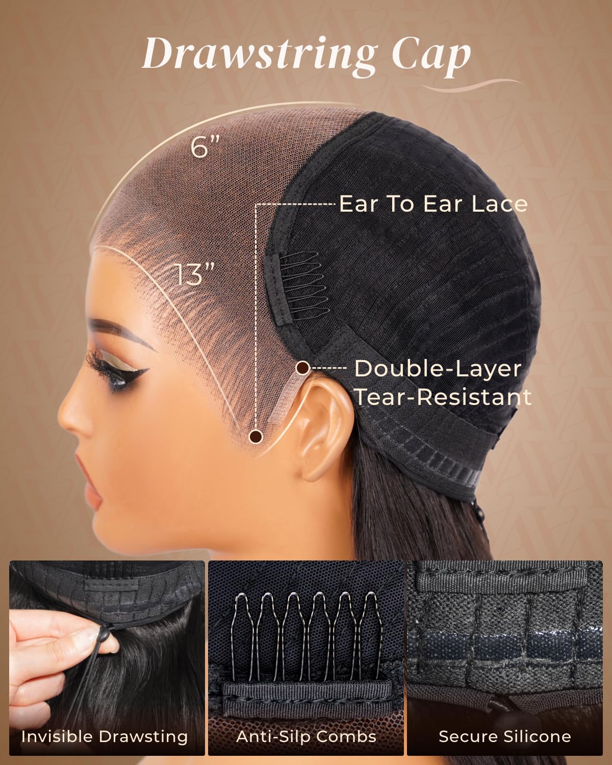 Arabella 13x6 HD Lace Body Wave Glueless Wigs Human Hiar Pre Plucked Pre Cut 210% Density Ear to Ear Full Lace Closure Wear and Go Wig Pre Everything Bleached Knots 20 inches
