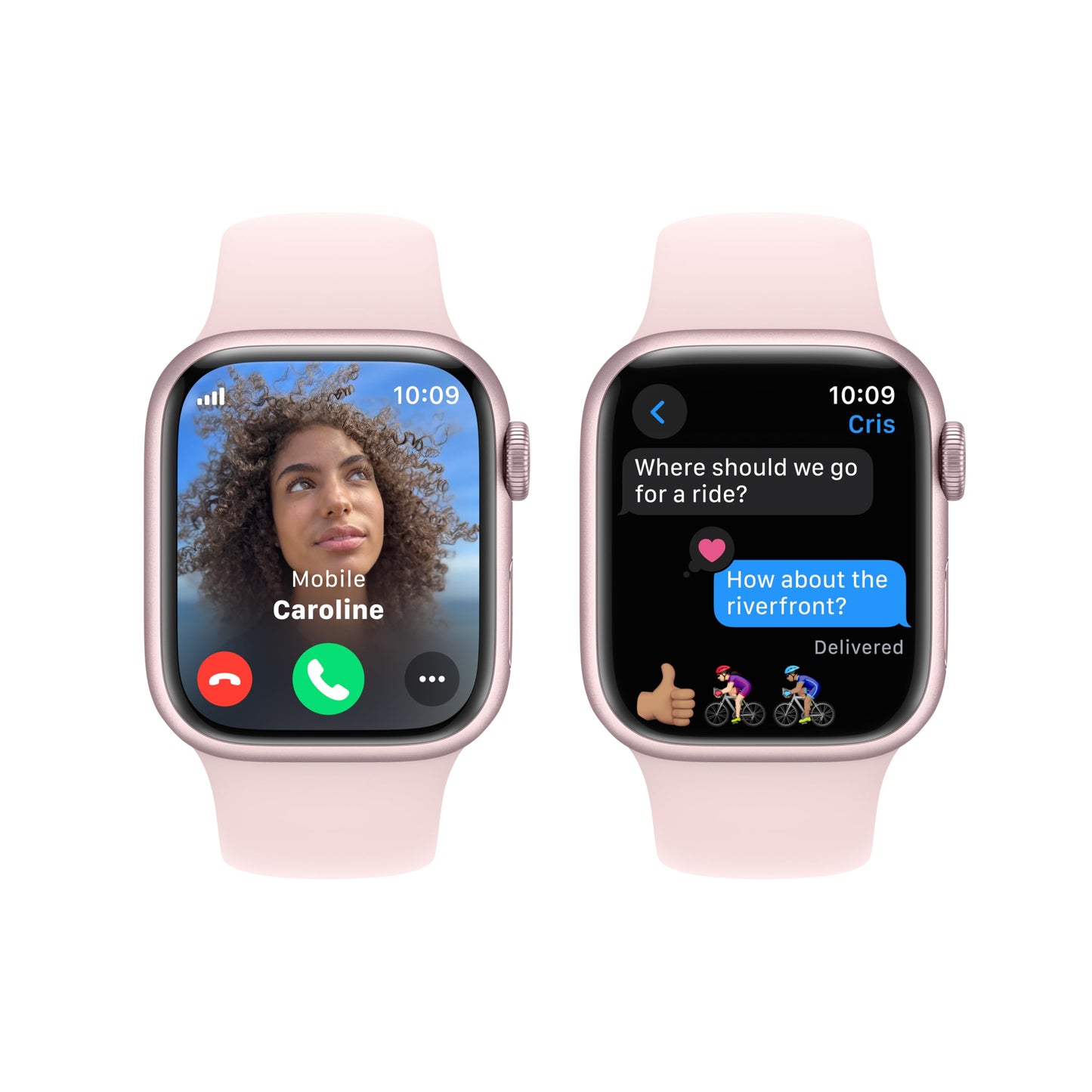 Apple Watch Series 9 [GPS 45mm] Midnight Aluminum Case with Midnight Sport Band, S/M (Renewed)