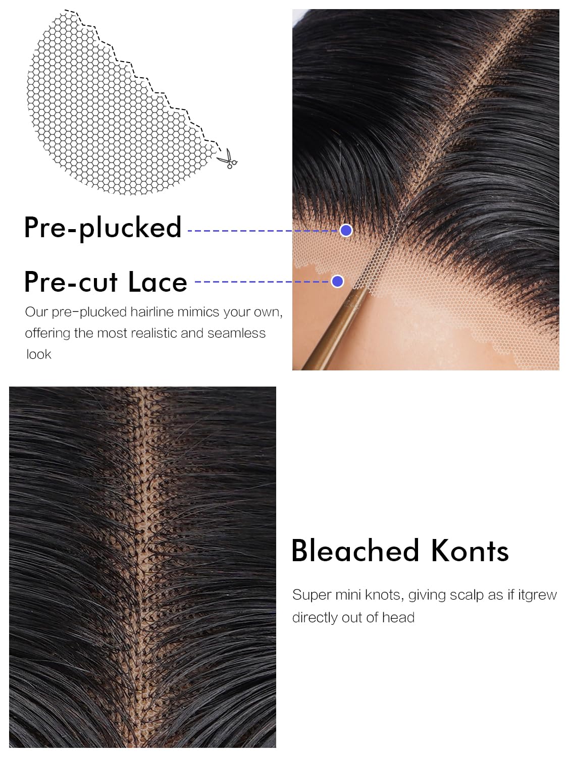 30 Inch 5x5 HD Lace Closure Wigs Human Hair 220 Density Wear and Go Glueless Wigs Human Hair Pre Plucked Pre Cut with Baby Hair Bleached Knots 12A Ready to Wear Straight Wigs for Beginners
