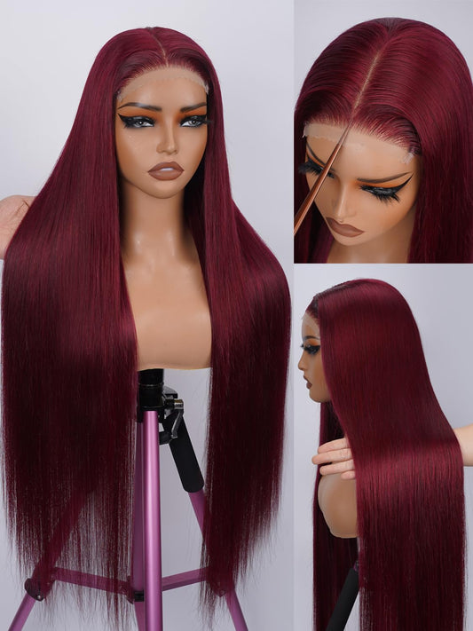 30 Inch 5x5 HD Lace Closure Wigs Human Hair 220 Density Wear and Go Glueless Wigs Human Hair Pre Plucked Pre Cut with Baby Hair Bleached Knots 12A Ready to Wear Straight Wigs for Beginners
