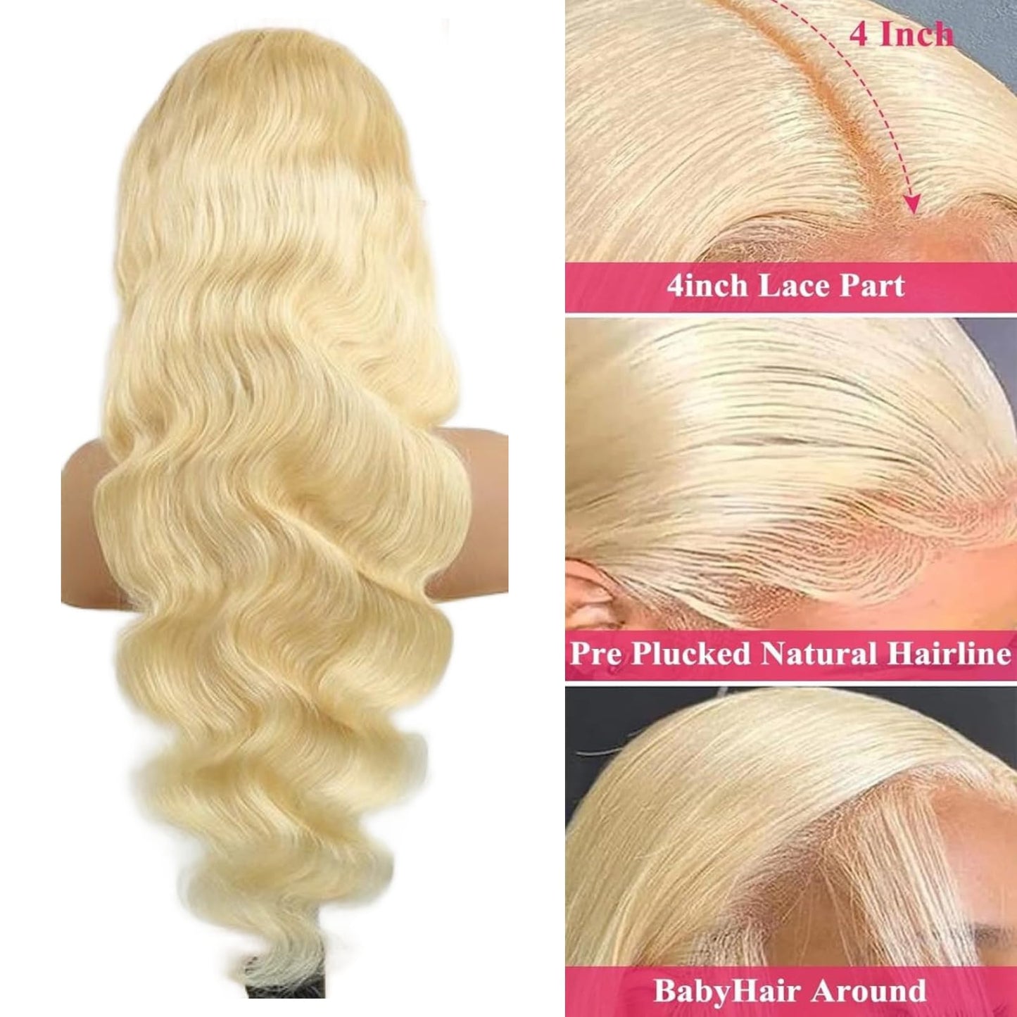 30 Inch Deep Wave Lace Front Wig – 13x6 HD Transparent, 200% Density Human Hair, Pre-Plucked Glueless Water Wave Wig