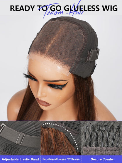 30 Inch 5x5 HD Lace Closure Wigs Human Hair 220 Density Wear and Go Glueless Wigs Human Hair Pre Plucked Pre Cut with Baby Hair Bleached Knots 12A Ready to Wear Straight Wigs for Beginners