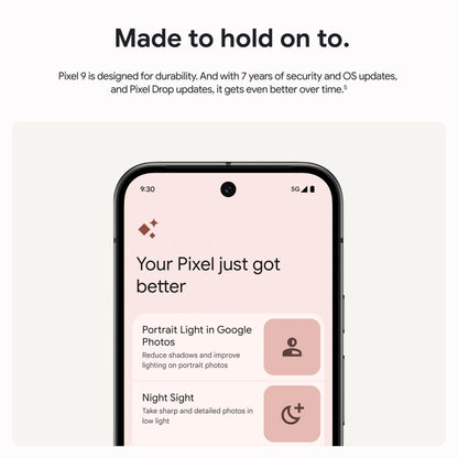 Google Pixel 9 - Unlocked Android Smartphone with Gemini, 24-Hour Battery, Advanced Camera, and 6.3" Actua Display - Peony - 256 GB