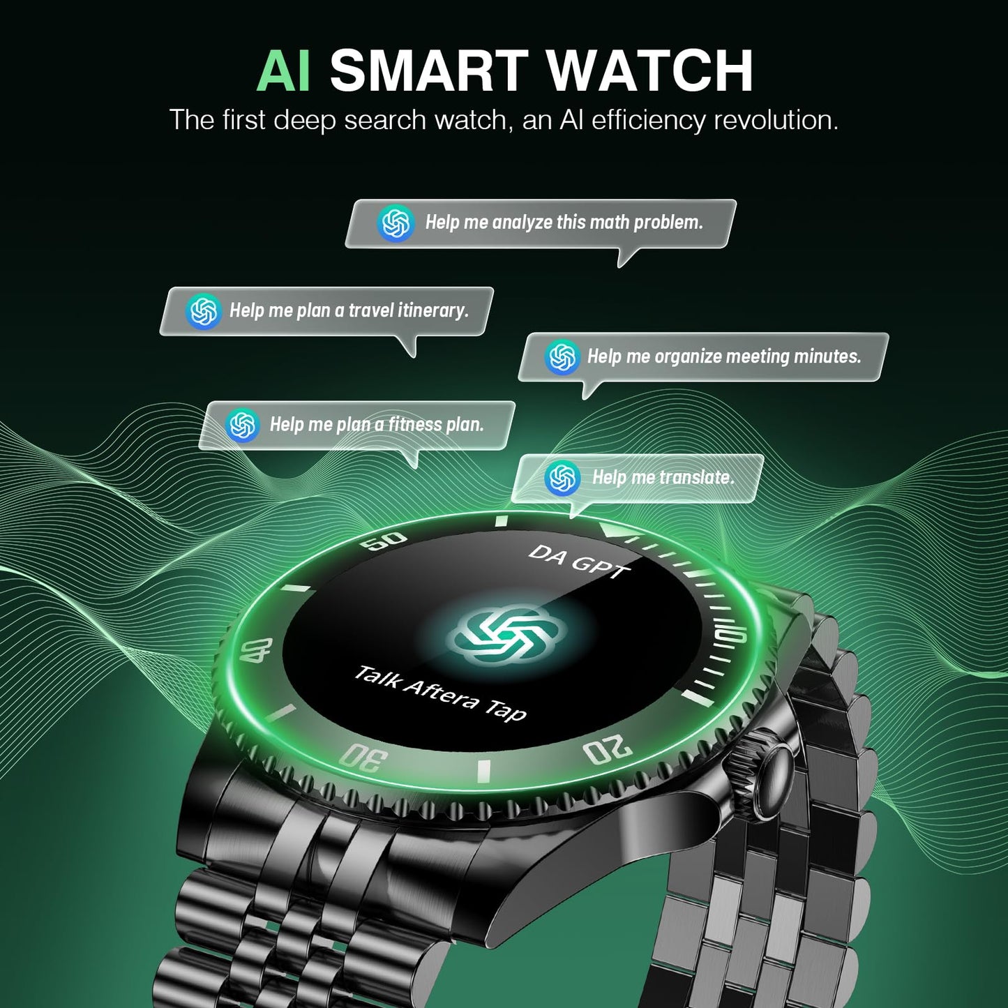 2025 DA GPT Smart Watch with Bluetooth Call,1.19-inch AMOLED Display, 24/7 Heart Rate, Blood Oxygen, Blood Pressure, Sleep Monitor, 107 Sports Fitness Tracker, Compatible Android and iOS Silver Gold