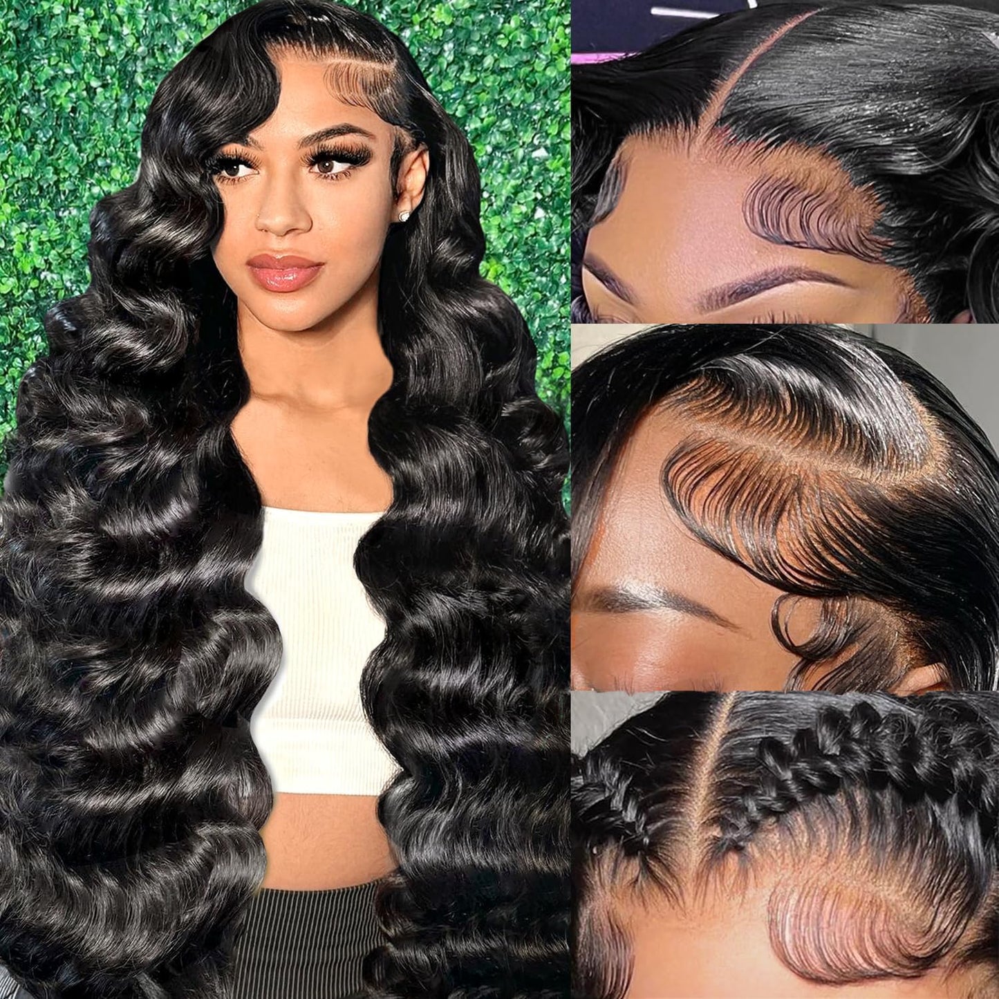 13x6 Body Wave Lace Front Wigs Human Hair Pre Plucked 180 Density HD Transparent Lace Frontal Wigs Human Hair for Women Glueless Wigs Human Hair with Baby Hair 26Inch