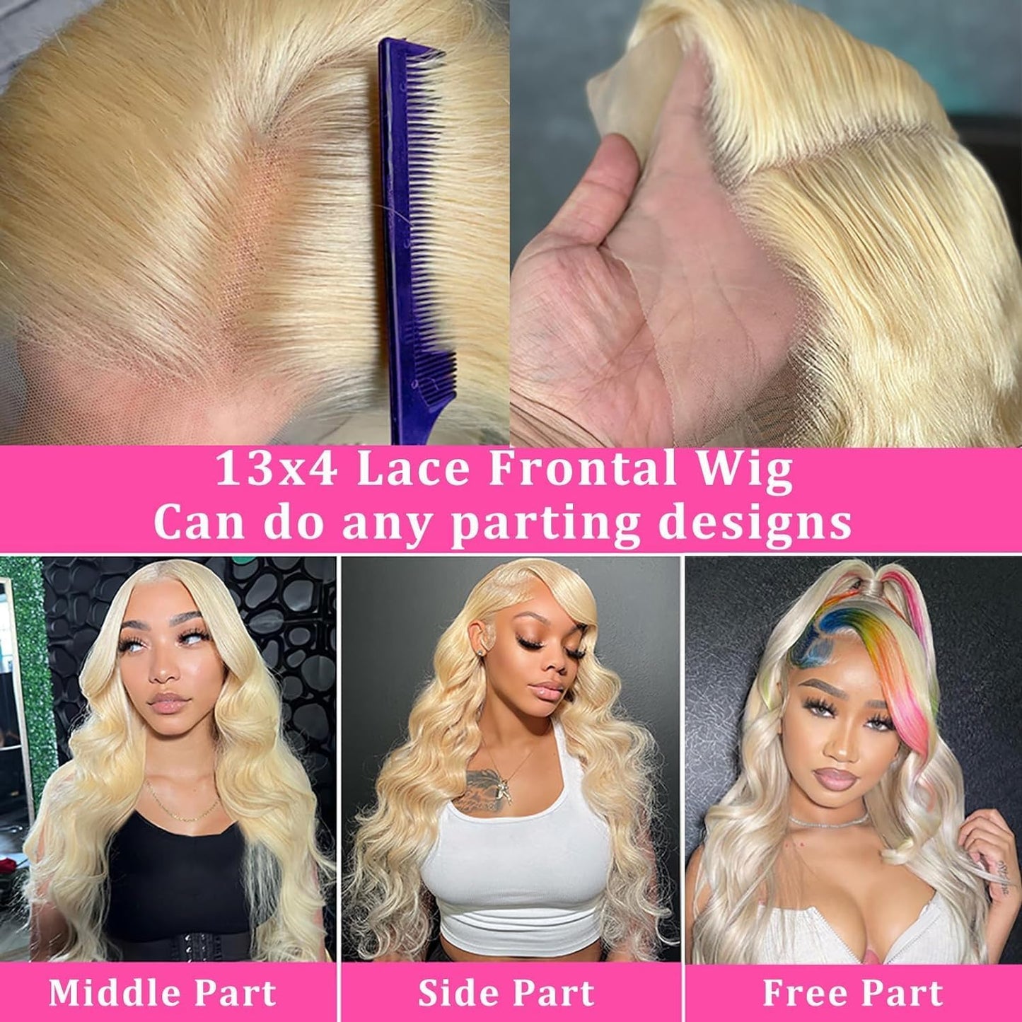 30 Inch Deep Wave Lace Front Wig – 13x6 HD Transparent, 200% Density Human Hair, Pre-Plucked Glueless Water Wave Wig