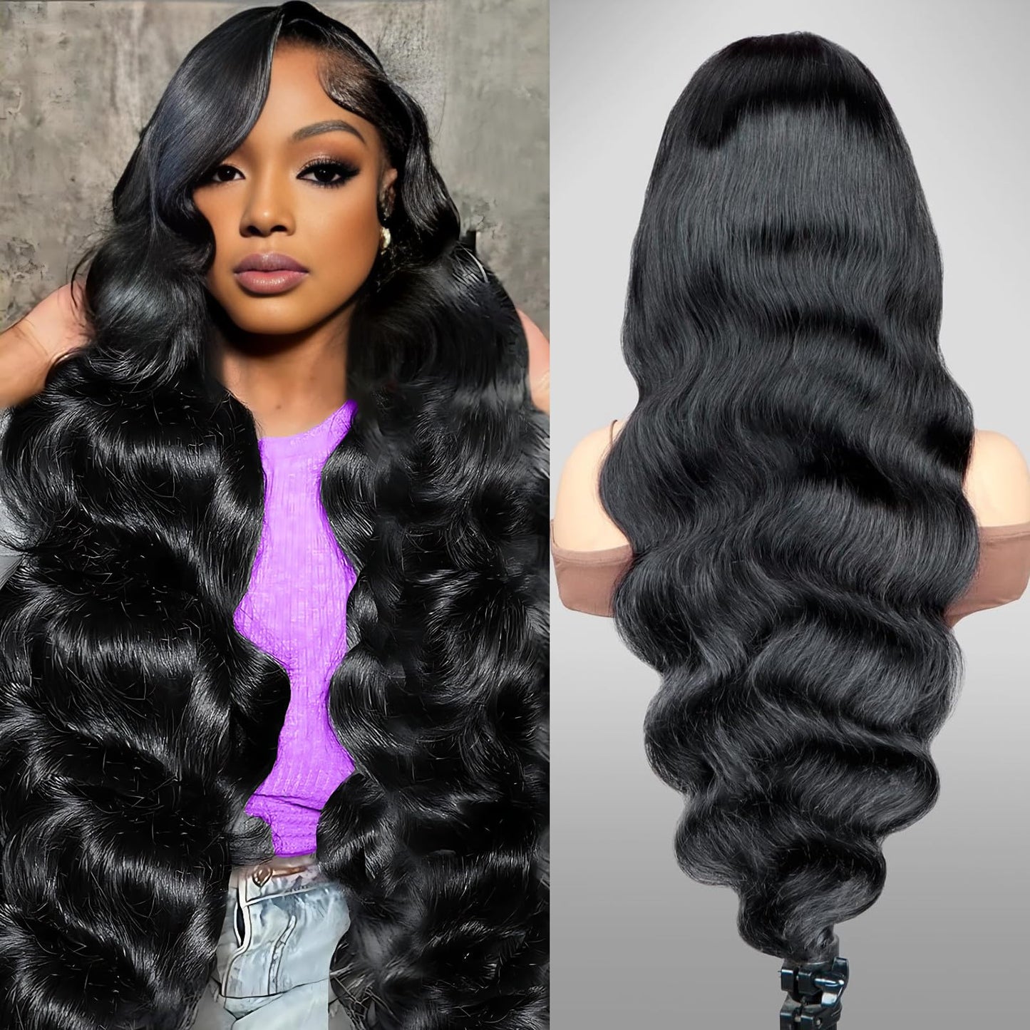 30 Inch Deep Wave Lace Front Wig – 13x6 HD Transparent, 200% Density Human Hair, Pre-Plucked Glueless Water Wave Wig